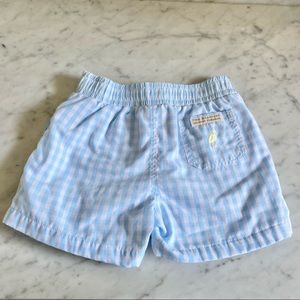 The Beaufort Bonnet Company Light Blue Gingham Boys’ Shorts